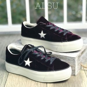 Converse One Star Platform OX Dark Sangria W AUTHE